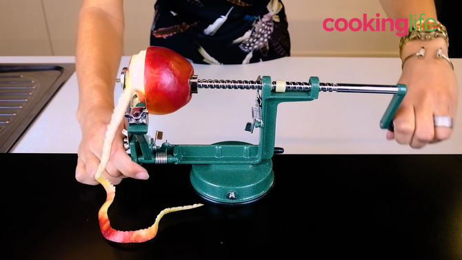 How an apple peeler works