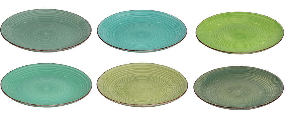 Studio Tavola Dinner Plates Summer Green ø 26.5 cm - 6 Pieces