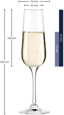 Leonardo Champagne glasses Tivoli - 210 ml - 6 pieces