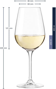 Leonardo White Wine Glasses Tivoli 450 ml - 6 Pieces