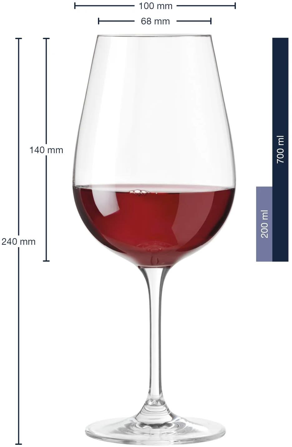 Leonardo Red Wine Glasses Tivoli - 700 ml - 6 pieces