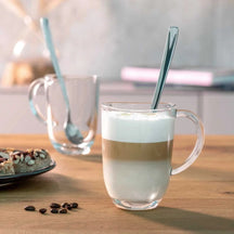 Leonardo Latte Macchiato Glasses Napoli 380 ml + 2 Spoons - Heat Resistant