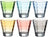 Leonardo Water Glasses Optic Pastel 215 ml - 6 Pieces