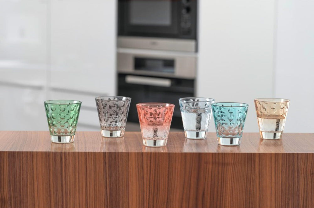 Leonardo Water Glasses Optic Pastel 215 ml - 6 Pieces