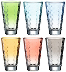 Leonardo Long Drink Glasses Optic Pastel 300 ml - 6 Pieces