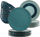 Leonardo Tableware setMatera (dinner plates + breakfast plates + Bowls) - Blue - 18-piece / 6 people