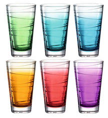 Leonardo Long Drink Glasses Vario Struttura 280 ml - 6 Pieces