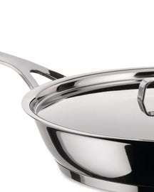 Alessi Koekenpan Pots&Pans - AJM110/24 - ø 24 cm - door Jasper Morrison - zonder anti-aanbaklaag