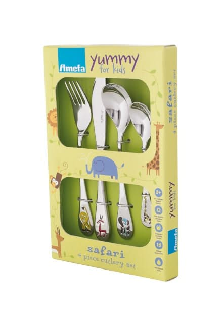 Amefa Children's Cutlery Safari 4-Piece Set