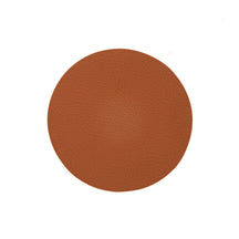 Jay Hill Coasters - Vegan leather - Black / Cognac - double-sided - ø 10 cm - 6 pieces