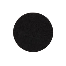 Jay Hill Coasters - Vegan leather - Black / Cognac - double-sided - ø 10 cm - 6 pieces