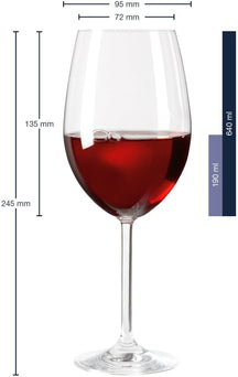 Leonardo Bordeaux Glasses Daily 640 ml - 6 Pieces