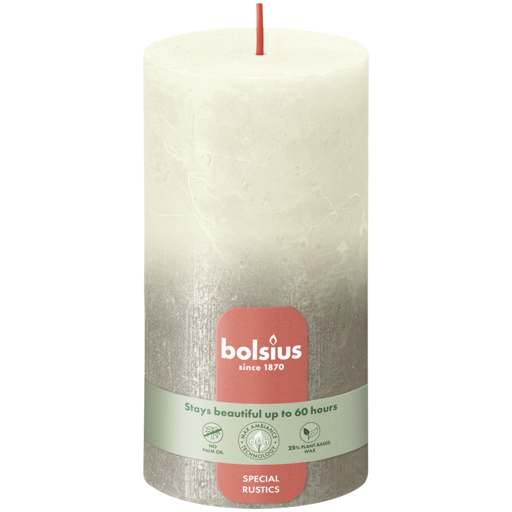 Bolsius Pillar Candle Sunset Soft Pearl - 13 cm / ø 7 cm