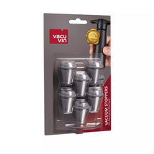 Vacu Vin wine stopper Vacuum Wine Stopper - Gray - 6 pieces