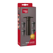 Vacu Vin Wine Pump - with 4 wine stoppers - Wine Saver - Black