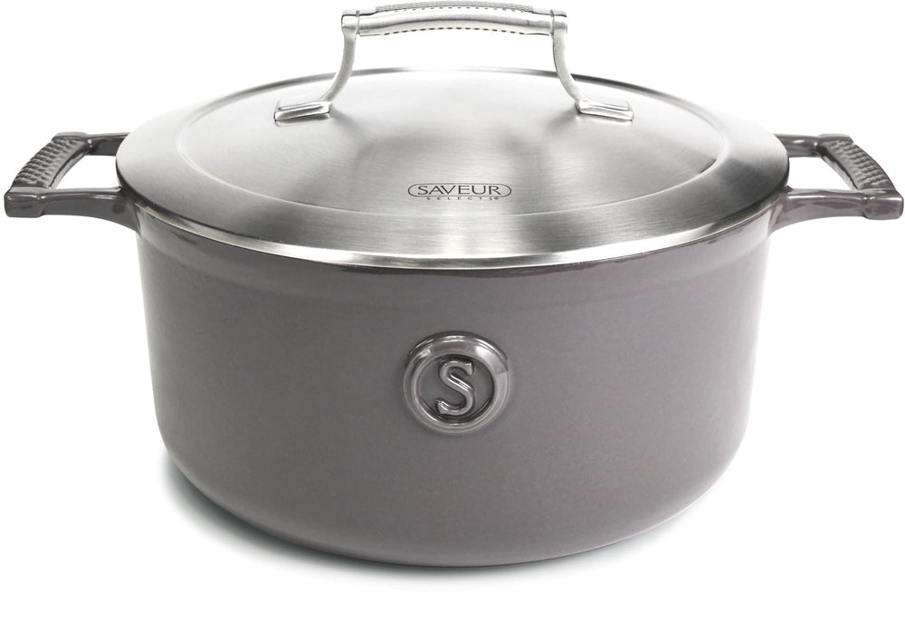 Saveur Selects Braadpan Voyage - Rabbit Grey - ø 25 cm / 4.7 liter - geëmailleerde anti-aanbaklaag