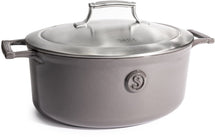 Saveur Selects Braadpan Ovaal Voyage - Rabbit Grey - ø 30 cm / 5.6 liter - geëmailleerde anti-aanbaklaag