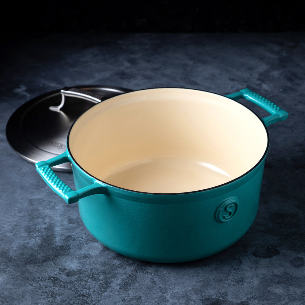 Saveur Selects Braadpan Voyage - Saveur Blue - ø 25 cm / 4.7 liter - geëmailleerde anti-aanbaklaag