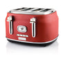 Westinghouse Broodrooster Retro Collections - 4 sleuven - cranberry red - WKTTB809RD