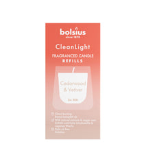 Bolsius Refill - for Clean Light - Cedarwood & Vetiver - 2 Pieces