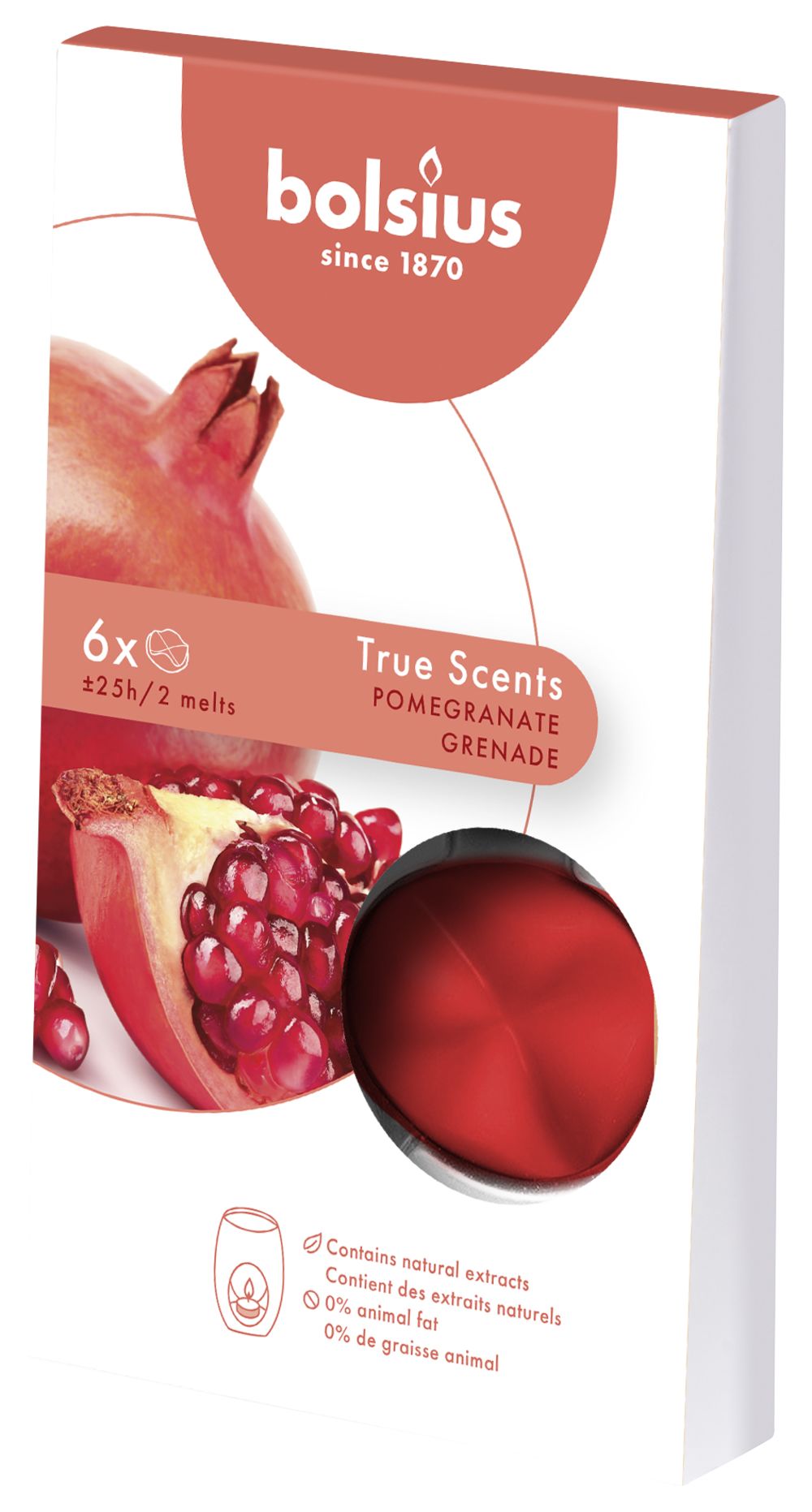 Bolsius Wax Melts True Scents Pomegranate - 6 Stuks