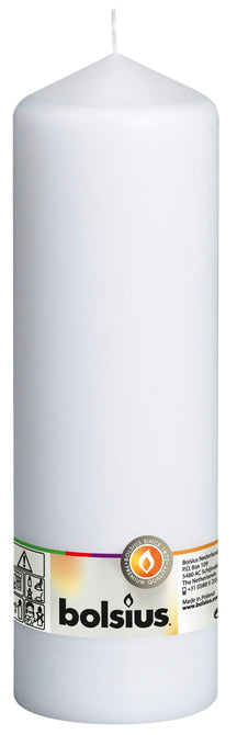 Bolsius Pillar Candle Cello White - 25 cm / ø 8 cm