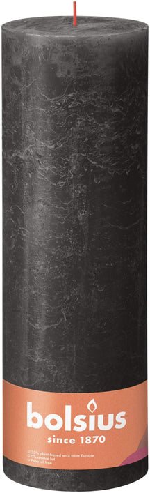 Bolsius Pillar Candle Rustic Stormy Grey - 30 cm / ø 10 cm