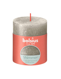 Bolsius Pillar Candle Shimmer Champagne - 8 cm / ø 7 cm