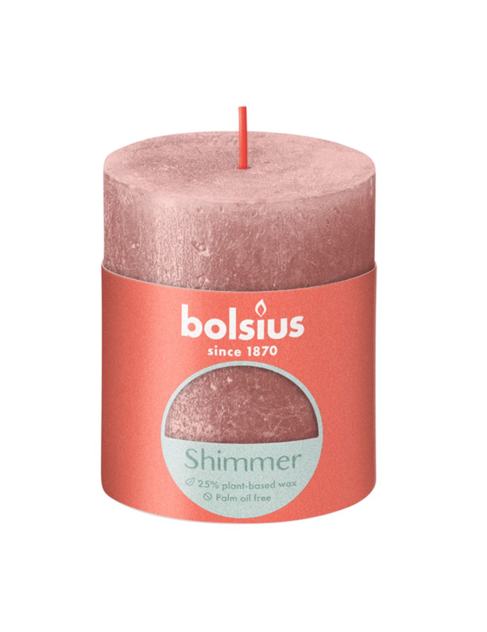 Bolsius Stompkaars Shimmer Pink - 8 cm / ø 7 cm