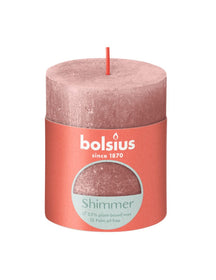 Bolsius Pillar Candle Shimmer Pink - 8 cm / ø 7 cm