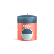 Bolsius Pillar Candle Shimmer Blue - 8 cm / 7 cm