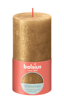 Bolsius Pillar Candle Shimmer Gold - 13 cm / ø 7 cm