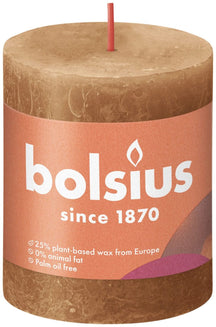 
Bolsius Pillar Candle Rustic Spice Brown - 8 cm / ø 7 cm