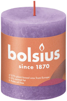 
Bolsius Pillar Candle Rustic Vibrant Violet - 8 cm / ø 7 cm