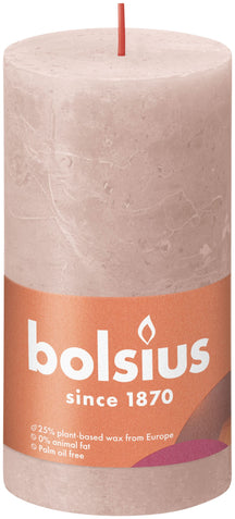 
Bolsius Pillar Candle Rustic Misty Pink - 13 cm / ø 7 cm