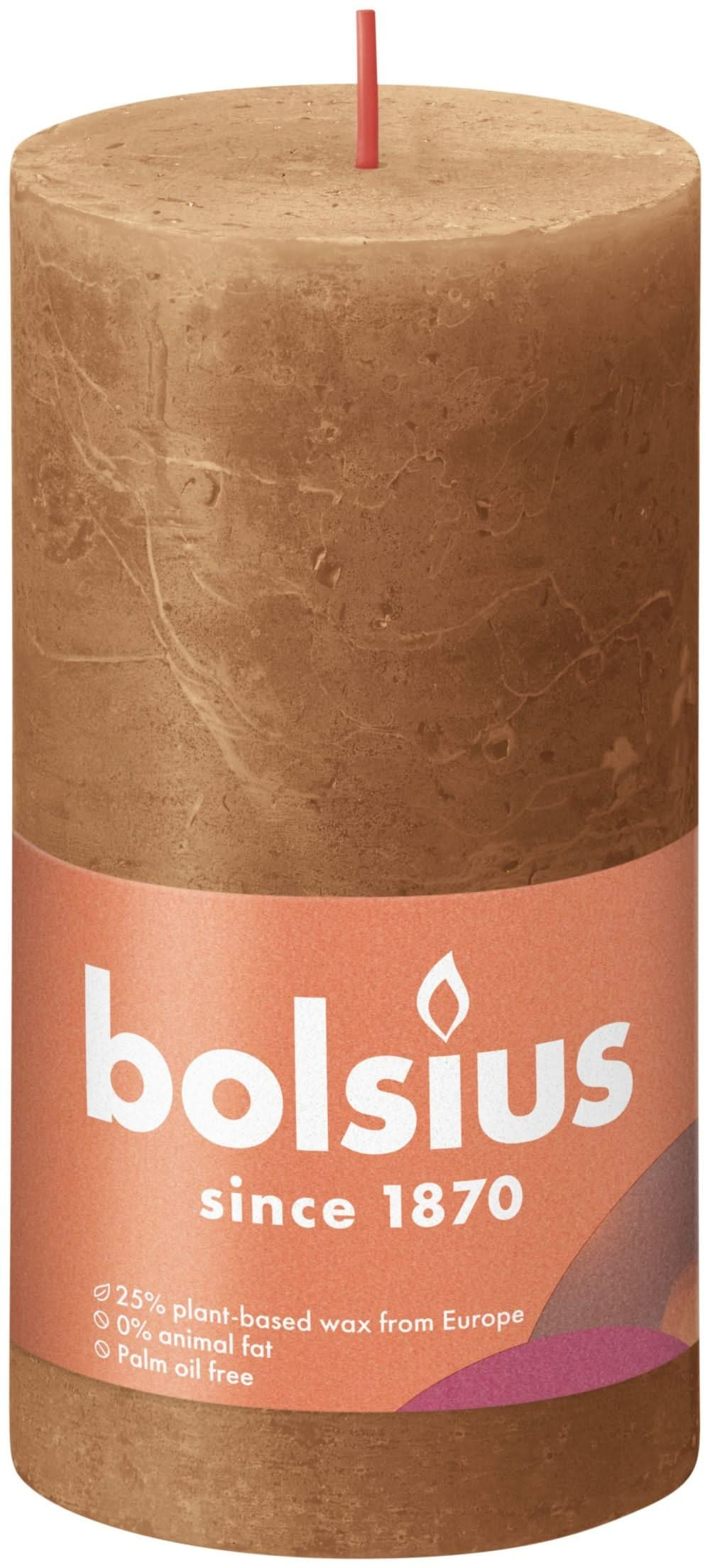 
Bolsius Pillar Candle Rustic Spice Brown - 13 cm / ø 7 cm