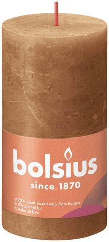 
Bolsius Pillar Candle Rustic Spice Brown - 13 cm / ø 7 cm