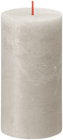 Bolsius Pillar Candle Rustic Sandy Grey - 13 cm / ø 7 cm