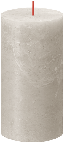 Bolsius Pillar Candle Rustic Sandy Grey - 13 cm / ø 7 cm