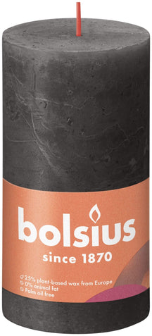 
Bolsius Pillar Candle Rustic Stormy Grey - 13 cm / ø 7 cm