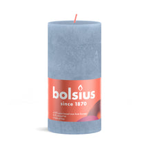 Bolsius Pillar Candle Rustic Sky Blue - 13 cm / ø 7 cm