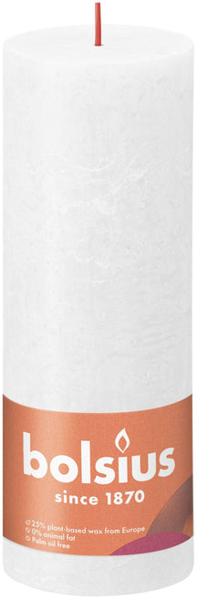 
Bolsius Pillar Candle Rustic Cloudy White - 19 cm / ø 7 cm