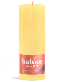 
Bolsius Pillar Candle Rustic Sunny Yellow - 19 cm / ø 7 cm