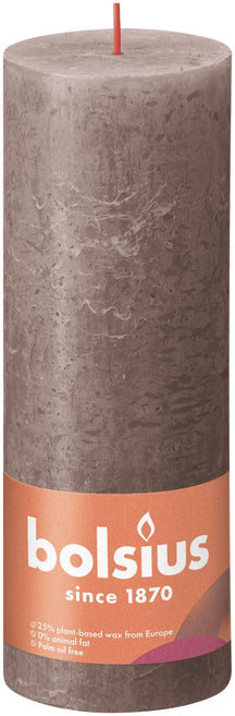 
Bolsius Pillar Candle Rustic Taupe - 19 cm / ø 7 cm