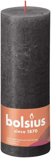 
Bolsius Pillar Candle Rustic Stormy Grey - 19 cm / ø 7 cm