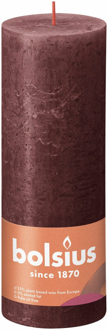 
Bolsius Pillar Candle Rustic Velvet Red - 19 cm / ø 7 cm