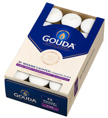 Gouda Waxinelichtjes Wit - 45 stuks