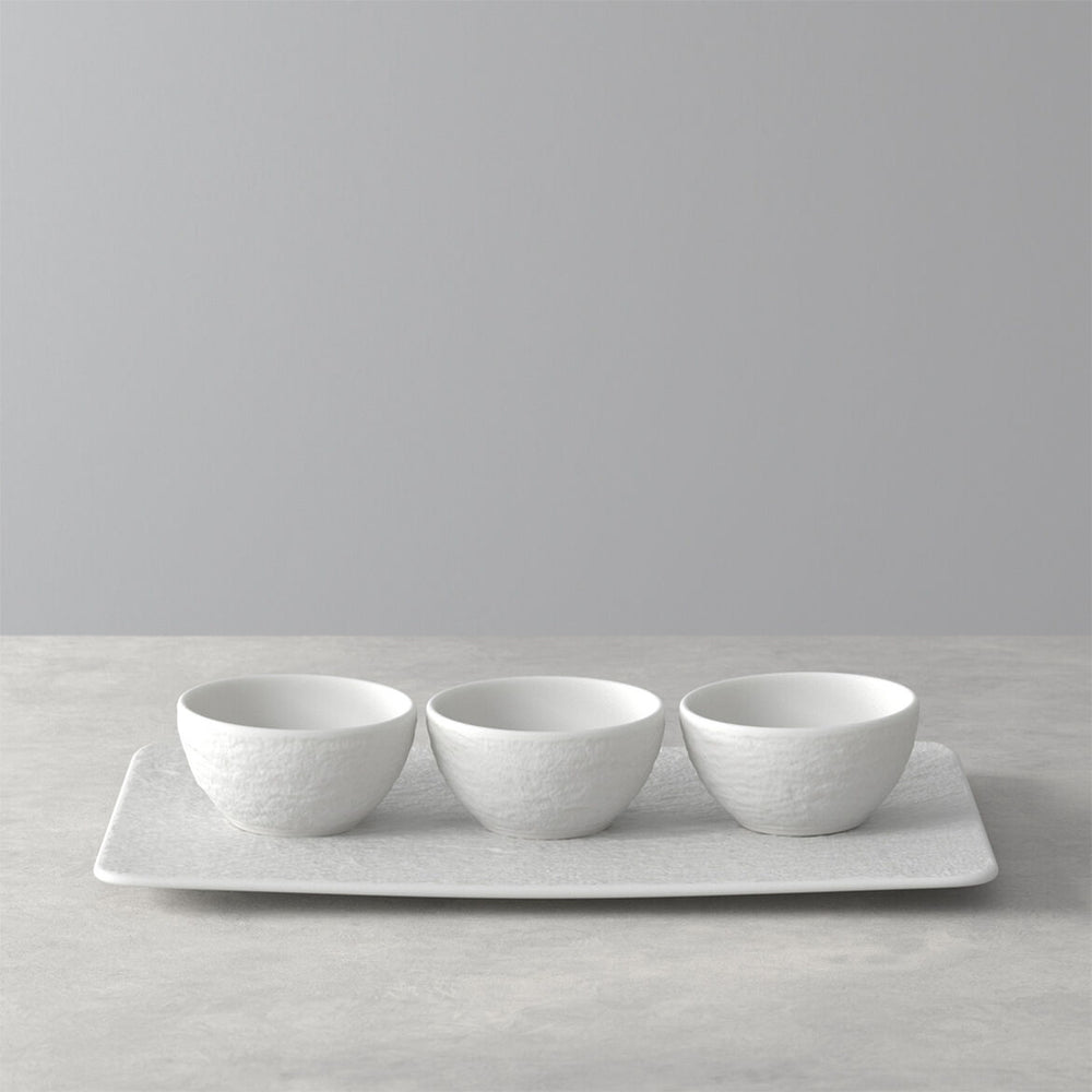 Villeroy & Boch Dipschaaltjes Set Manufacture Rock - Wit - 4-delig