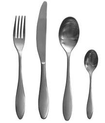 Mepra Cutlery set Carinzia black matted - PVD - stainless steel - 24 -piece / 6 people