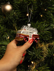 Nordic Light Christmas Ball Fire Engine 9 cm